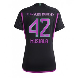Bayern Munich Jamal Musiala #42 Koszulka Wyjazdowych Kobiety 2023-24 Krótki Rękaw